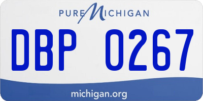 MI license plate DBP0267