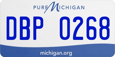 MI license plate DBP0268