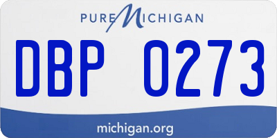 MI license plate DBP0273