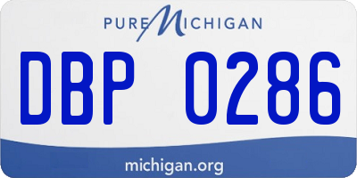 MI license plate DBP0286