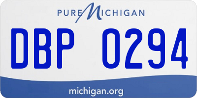 MI license plate DBP0294