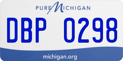 MI license plate DBP0298