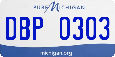 MI license plate DBP0303