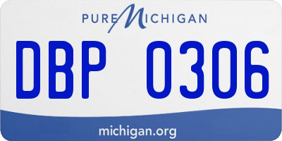MI license plate DBP0306
