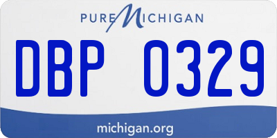 MI license plate DBP0329
