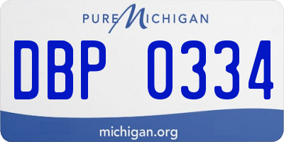 MI license plate DBP0334