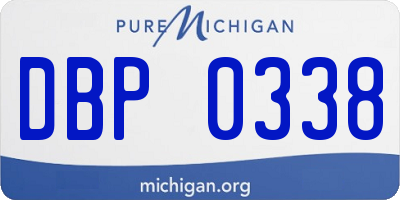 MI license plate DBP0338