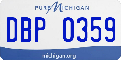 MI license plate DBP0359