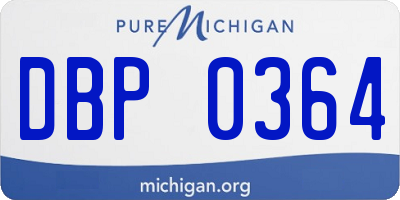 MI license plate DBP0364