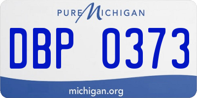 MI license plate DBP0373
