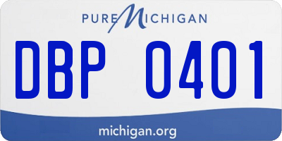 MI license plate DBP0401