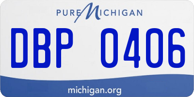 MI license plate DBP0406