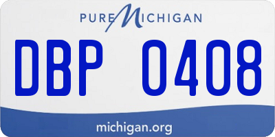 MI license plate DBP0408