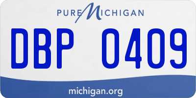 MI license plate DBP0409