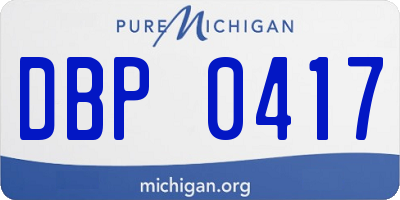 MI license plate DBP0417