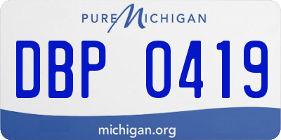 MI license plate DBP0419
