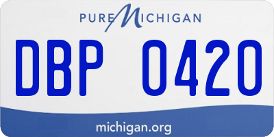 MI license plate DBP0420