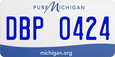 MI license plate DBP0424