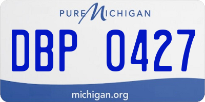 MI license plate DBP0427