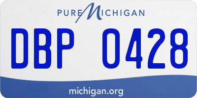 MI license plate DBP0428