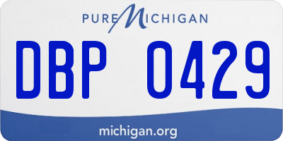 MI license plate DBP0429