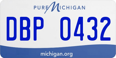 MI license plate DBP0432