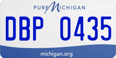 MI license plate DBP0435