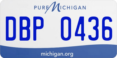 MI license plate DBP0436
