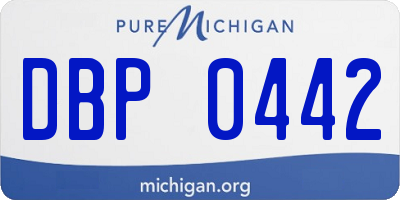 MI license plate DBP0442