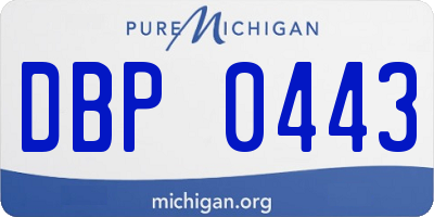 MI license plate DBP0443