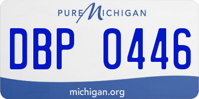 MI license plate DBP0446