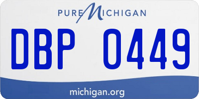 MI license plate DBP0449