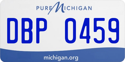 MI license plate DBP0459