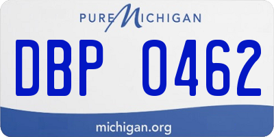 MI license plate DBP0462