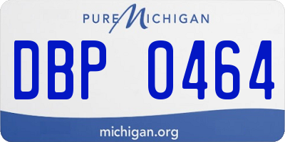 MI license plate DBP0464