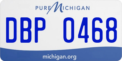 MI license plate DBP0468