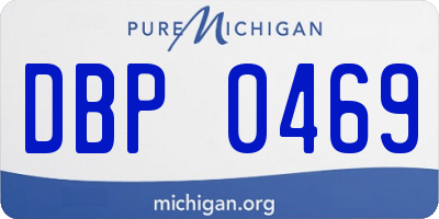MI license plate DBP0469