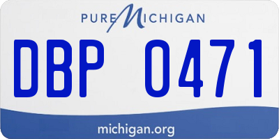 MI license plate DBP0471
