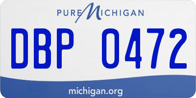 MI license plate DBP0472