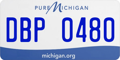 MI license plate DBP0480