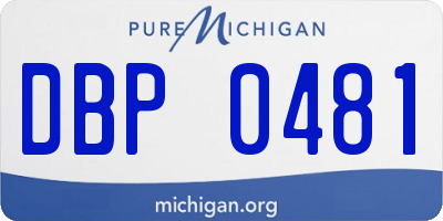 MI license plate DBP0481
