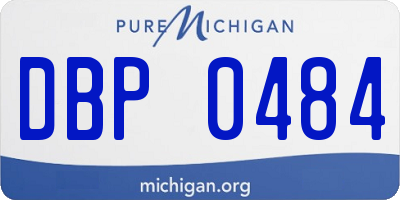 MI license plate DBP0484
