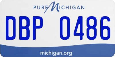 MI license plate DBP0486