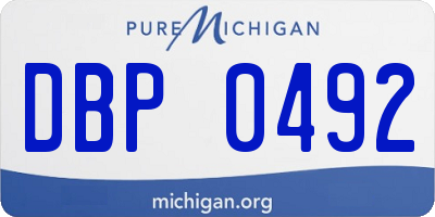 MI license plate DBP0492