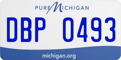 MI license plate DBP0493