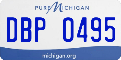 MI license plate DBP0495