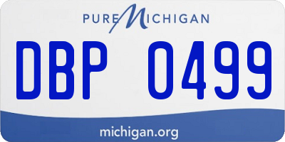MI license plate DBP0499