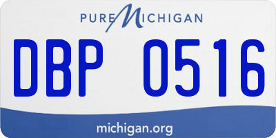 MI license plate DBP0516