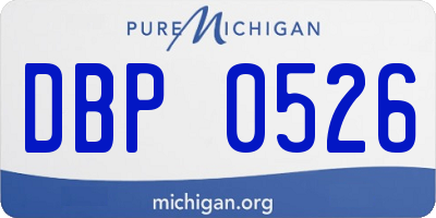 MI license plate DBP0526
