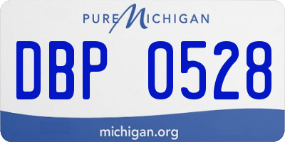 MI license plate DBP0528